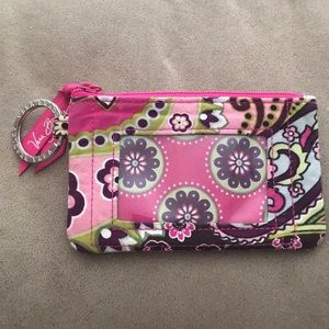 Vera Bradley Zip ID Very Berry Paisley